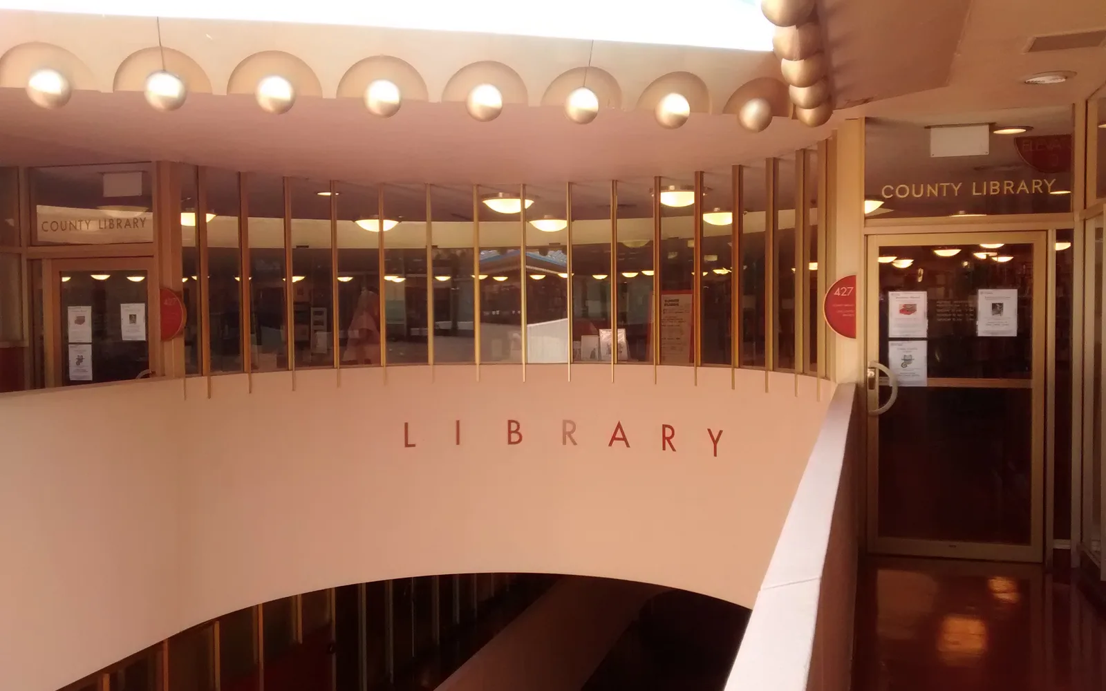 Interior view of the Marin County Free Library, Civic Center Branch in San Rafael